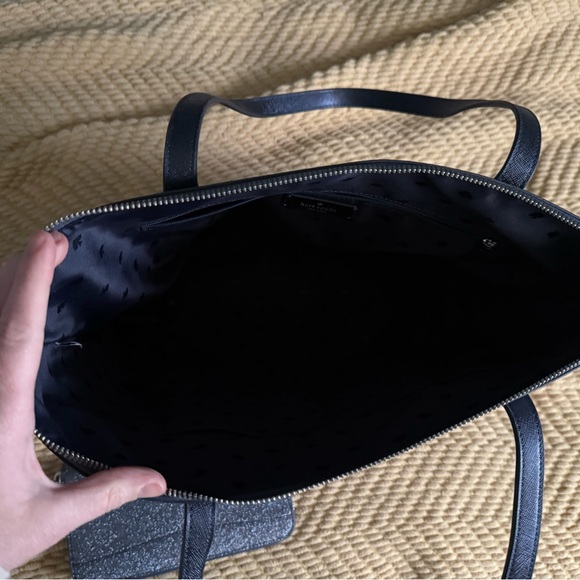 kate spade Sparkling Silver Handbag and matching zip wallet - Picture 3 of 7